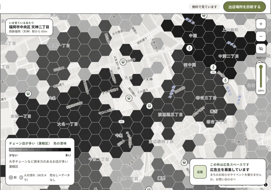 Actual screen of the chain-heavy areas (high-competition) mode